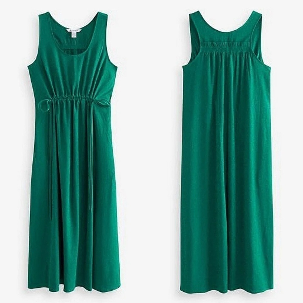 *NWOT* Athleta Echo Sleeveless Midi Dress Green Size Small